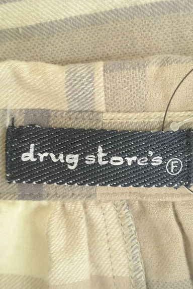 drug store's（ドラッグストアーズ）の古着「刺繍入りミドル丈フランネルチェックシャツ（カジュアルシャツ）」大画像６へ