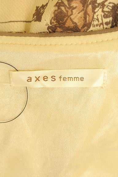 axes femme（アクシーズファム）の古着「リボン襟パフスリーブフレアワンピース（ワンピース・チュニック）」大画像６へ
