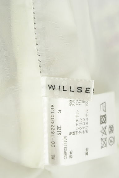 WILLSELECTION（ウィルセレクション）の古着「膝上丈チェック柄フリンジニットスカート（スカート）」大画像６へ