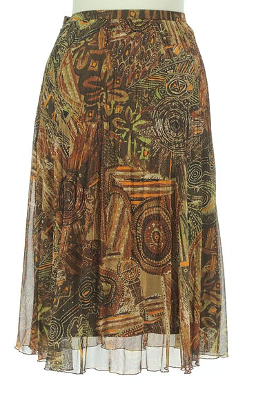GIANNI LO GIUDICE（ジャンニロジュディチェ）の古着「エスニック柄プリーツシフォンスカート（スカート）」大画像２へ