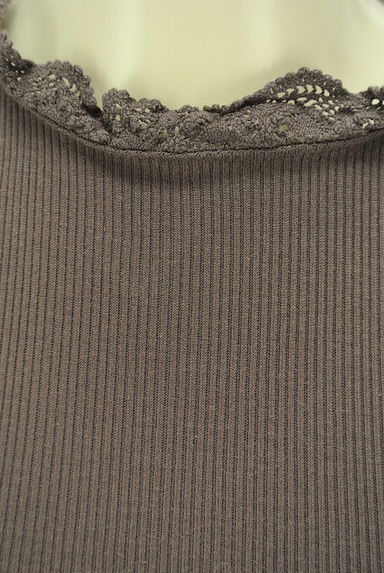 SM2（サマンサモスモス）の古着「刺繍レース襟のシンプルリブカットソー（カットソー・プルオーバー）」大画像４へ