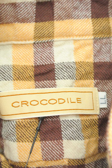 Crocodile（クロコダイル）の古着「ハイネックチェック柄シワ加工シャツ（カジュアルシャツ）」大画像６へ