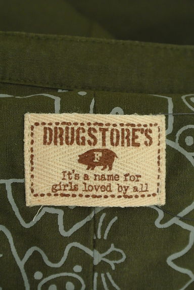 drug store's（ドラッグストアーズ）の古着「ブタ刺繍入りノーカラーロングコート（コート）」大画像６へ