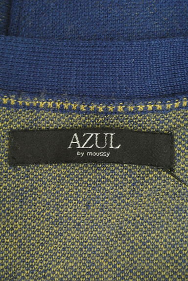AZUL by moussy（アズールバイマウジー）の古着「バックロゴ刺繍配色ニットカーディガン（カーディガン・ボレロ）」大画像６へ