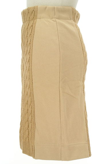 AZUL by moussy（アズールバイマウジー）の古着「スウェット×ケーブルニットタイトミニスカート（スカート）」大画像３へ