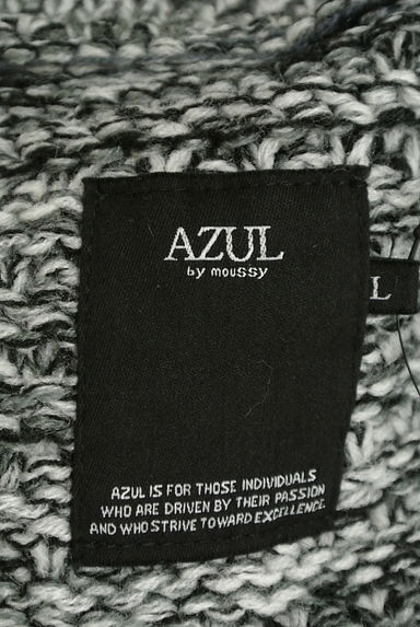 AZUL by moussy（アズールバイマウジー）の古着「衿付きケーブル編みミックスニットカーデ（カーディガン）」大画像６へ