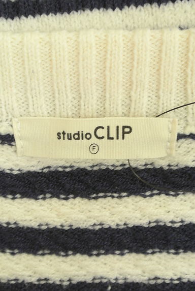 studio CLIP（スタディオクリップ）の古着「ドロップショルダーボーダーニット（ニット）」大画像６へ