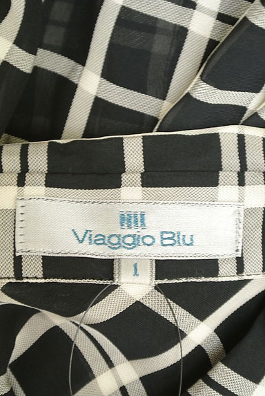 Viaggio Blu（ビアッジョブルー）の古着「チェック柄シアーシフォンブラウス（ブラウス）」大画像６へ