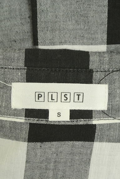 PLST（プラステ）の古着「大人ギンガムの綿麻ロングシャツワンピ（ワンピース・チュニック）」大画像６へ