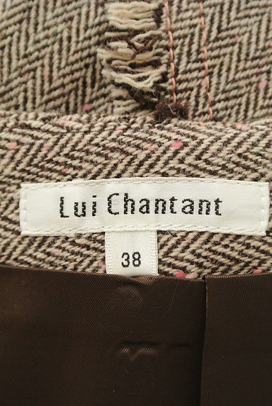 LUI CHANTANT（ルイシャンタン）の古着「膝上丈ヘリンボーン柄フリンジスカート（スカート）」大画像６へ