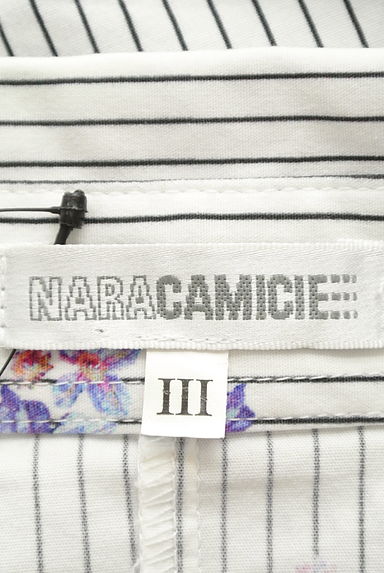 NARA CAMICIE（ナラカミーチェ）の古着「花柄ストライプウエストマークカットソー（カットソー・プルオーバー）」大画像６へ
