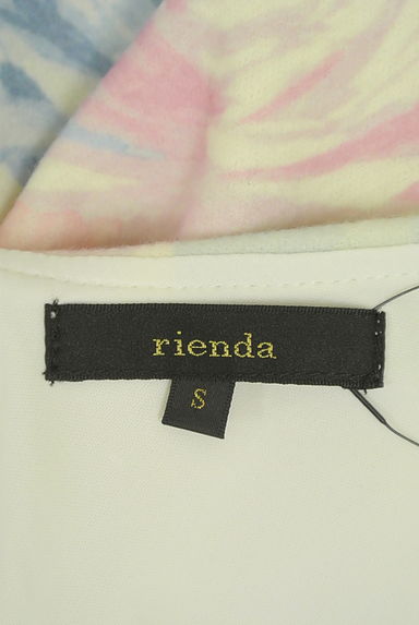 rienda（リエンダ）の古着「シャーベットローズ柄ミニワンピース（キャミワンピース）」大画像６へ