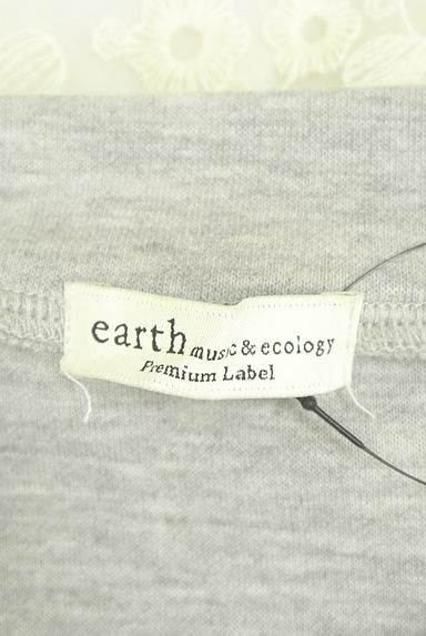 earth music&ecology（アースミュージック＆エコロジー）の古着「お花刺繍のシアー袖切替カットソー（カットソー・プルオーバー）」大画像６へ