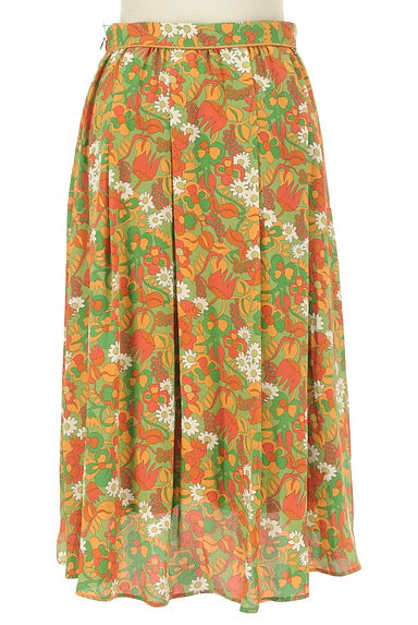 Jocomomola（ホコモモラ）の古着「膝下丈レトロ花柄スカート（ロングスカート・マキシスカート）」大画像２へ