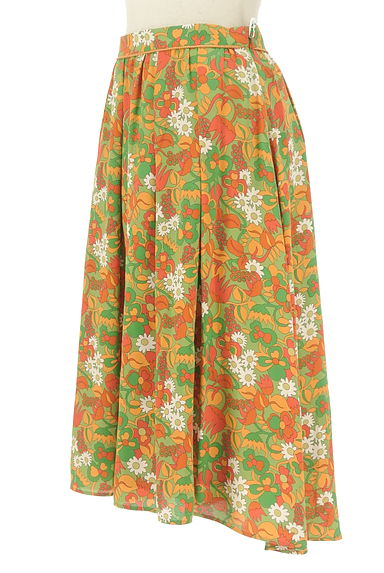 Jocomomola（ホコモモラ）の古着「膝下丈レトロ花柄スカート（ロングスカート・マキシスカート）」大画像３へ