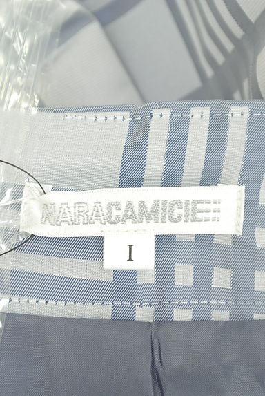 NARA CAMICIE（ナラカミーチェ）の古着「ワントーンチェック膝丈タックスカート（スカート）」大画像６へ