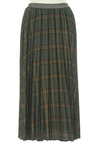 MAKELET LYON（メイクレットリヨン）の古着「ボックスプリーツチェック柄ロングスカート（ロングスカート・マキシスカート）」大画像１へ