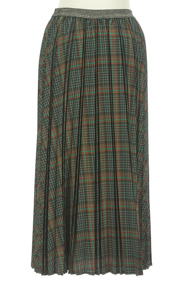 MAKELET LYON（メイクレットリヨン）の古着「ボックスプリーツチェック柄ロングスカート（ロングスカート・マキシスカート）」大画像２へ