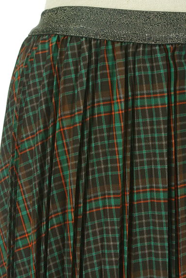 MAKELET LYON（メイクレットリヨン）の古着「ボックスプリーツチェック柄ロングスカート（ロングスカート・マキシスカート）」大画像４へ