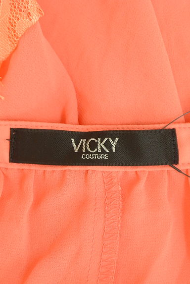 VICKY（ビッキー）の古着「７分袖裾レースシフォンブラウス（カットソー・プルオーバー）」大画像６へ