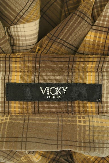 VICKY（ビッキー）の古着「チェック柄ボウタイリボンブラウス（ブラウス）」大画像６へ