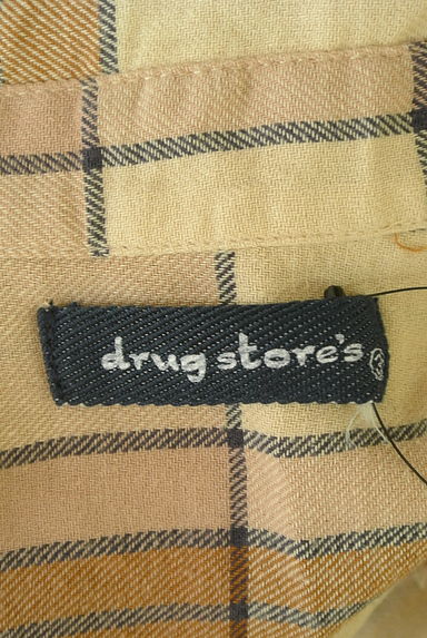drug store's（ドラッグストアーズ）の古着「ブタ刺繍入りチェック柄フランネルシャツ（カジュアルシャツ）」大画像６へ