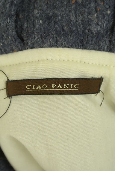 Ciaopanic（チャオパニック）の古着「ミドル丈ボリューム襟ニットブルゾン（ブルゾン・スタジャン）」大画像６へ