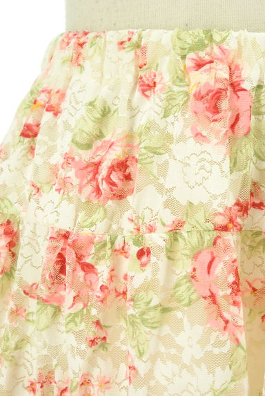 LIZ LISA（リズリサ）の古着「花柄総レースフレアミニスカート（ミニスカート）」大画像４へ