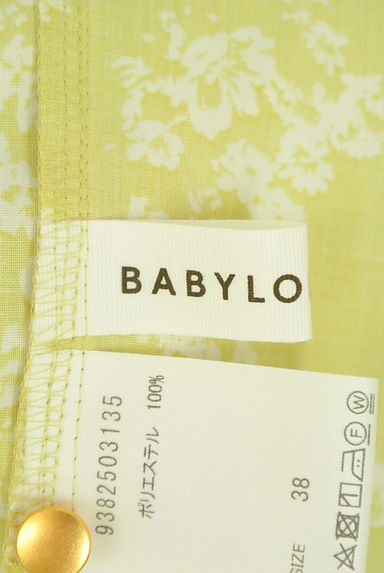 BABYLONE（バビロン）の古着「Vネック花柄フレンチスリーブシャツ（ブラウス）」大画像６へ