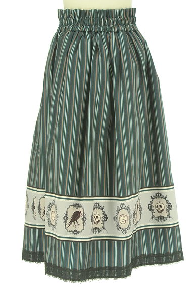 axes femme（アクシーズファム）の古着「スカル×ストライプロングスカート（ロングスカート・マキシスカート）」大画像２へ