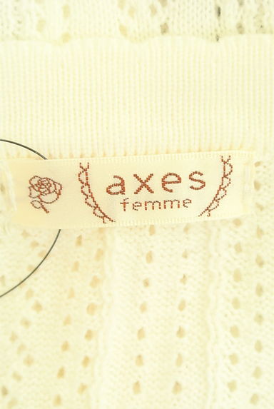 axes femme（アクシーズファム）の古着「花刺繍袖透かし編ショートカーディガン（カーディガン・ボレロ）」大画像６へ