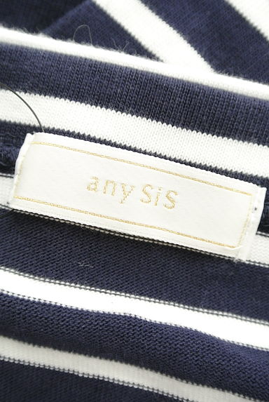 anySiS（エニィスィス）の古着「肩ボタンボーダー柄カットソー（カットソー・プルオーバー）」大画像６へ