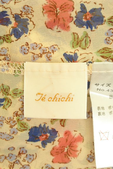 Te chichi（テチチ）の古着「ウエストゴム花柄ミニシフォンワンピース（ワンピース・チュニック）」大画像６へ