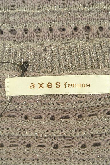 axes femme（アクシーズファム）の古着「Vネックローゲージラメニット（ニット）」大画像６へ