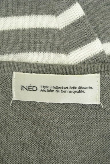 INED（イネド）の古着「シンプルボーダーニットトップス（セーター）」大画像６へ
