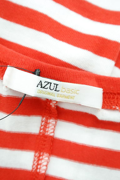 AZUL by moussy（アズールバイマウジー）の古着「UネックボーダーTシャツ（Ｔシャツ）」大画像６へ