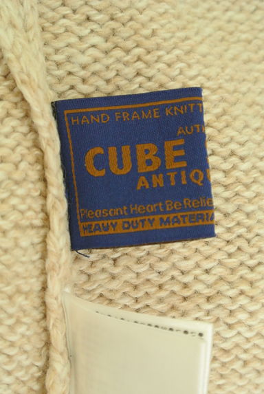CUBE SUGAR（キューブシュガー）の古着「袖切替デザインゆるニットカーディガン（カーディガン・ボレロ）」大画像６へ