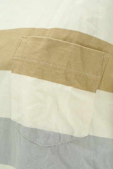 CUBE SUGAR（キューブシュガー）の古着「胸ポケットマルチボーダーTシャツ（Ｔシャツ）」大画像４へ