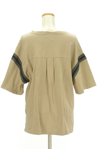 CUBE SUGAR（キューブシュガー）の古着「ライン入りワイドスリーブTシャツ（Ｔシャツ）」大画像２へ