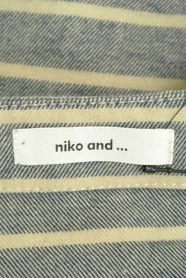 niko and...（ニコ アンド）の古着「ツイルボーダー柄膝上７分袖ワンピース（ワンピース・チュニック）」大画像６へ