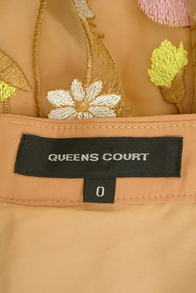 QUEENS COURT（クイーンズコート）の古着「花柄刺繍シアースカート（ロングスカート・マキシスカート）」大画像６へ