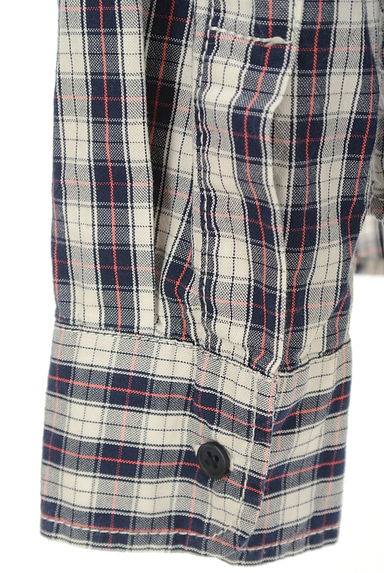 BARNYARDSTORM（バンヤードストーム）の古着「スキッパーカラーチェックシャツ（カジュアルシャツ）」大画像５へ