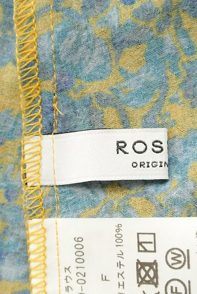 ROSE BUD（ローズバッド）の古着「袖ボリューム花柄シアーブラウス（カットソー・プルオーバー）」大画像６へ
