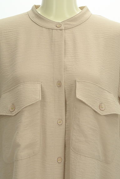 VICKY（ビッキー）の古着「袖バルーンバンドカラーロングシャツ（ブラウス）」大画像４へ