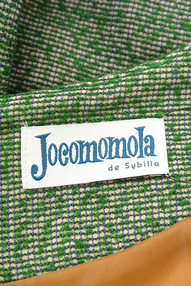 Jocomomola（ホコモモラ）の古着「チェック×ドット膝丈ジャガードワンピース（ワンピース・チュニック）」大画像６へ