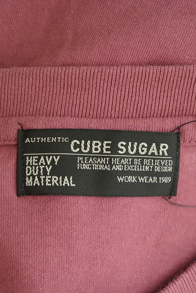 CUBE SUGAR（キューブシュガー）の古着「ロゴスリットロングTシャツワンピース（ワンピース・チュニック）」大画像６へ