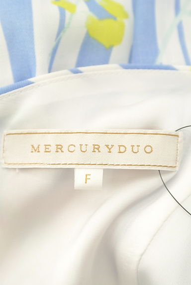 MERCURYDUO（マーキュリーデュオ）の古着「花柄ストライプペプラムカットソー（カットソー・プルオーバー）」大画像６へ
