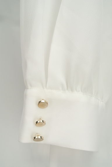 LAISSE PASSE（レッセパッセ）の古着「丸襟リボンの６分袖シアーブラウス（カットソー・プルオーバー）」大画像５へ