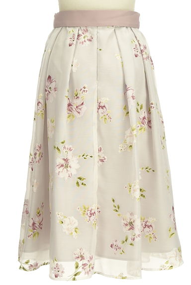 LAISSE PASSE（レッセパッセ）の古着「すかし花柄タックフレアミモレスカート（ロングスカート・マキシスカート）」大画像２へ