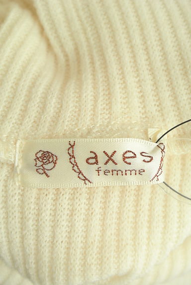 axes femme（アクシーズファム）の古着「パールレース飾りのハイネックリブニット（ニット）」大画像６へ